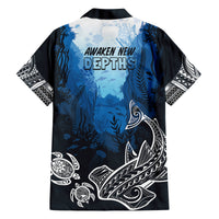World Ocean Day Pasifika Family Matching Off Shoulder Short Dress and Hawaiian Shirt Awaken New Depths LT7 - Polynesian Pride