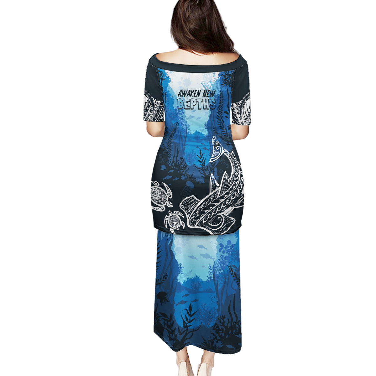 World Ocean Day Pasifika Family Matching Puletasi and Hawaiian Shirt Awaken New Depths
