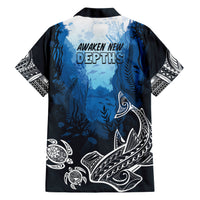 World Ocean Day Pasifika Family Matching Short Sleeve Bodycon Dress and Hawaiian Shirt Awaken New Depths LT7 - Polynesian Pride