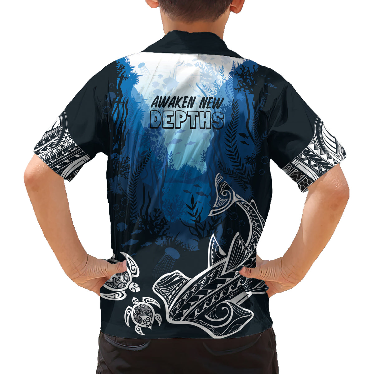 World Ocean Day Pasifika Kid Hawaiian Shirt Awaken New Depths
