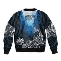 World Ocean Day Pasifika Sleeve Zip Bomber Jacket Awaken New Depths