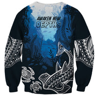 World Ocean Day Pasifika Sweatshirt Awaken New Depths LT7 - Polynesian Pride