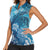 Hawaii World Ocean Day Women Sleeveless Polo Shirt Kakau Turtles