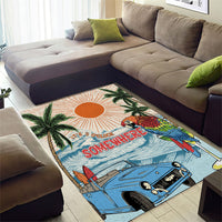 Summer Holiday It's 5 o'clock Somewhere Vintage Hawaii Area Rug
