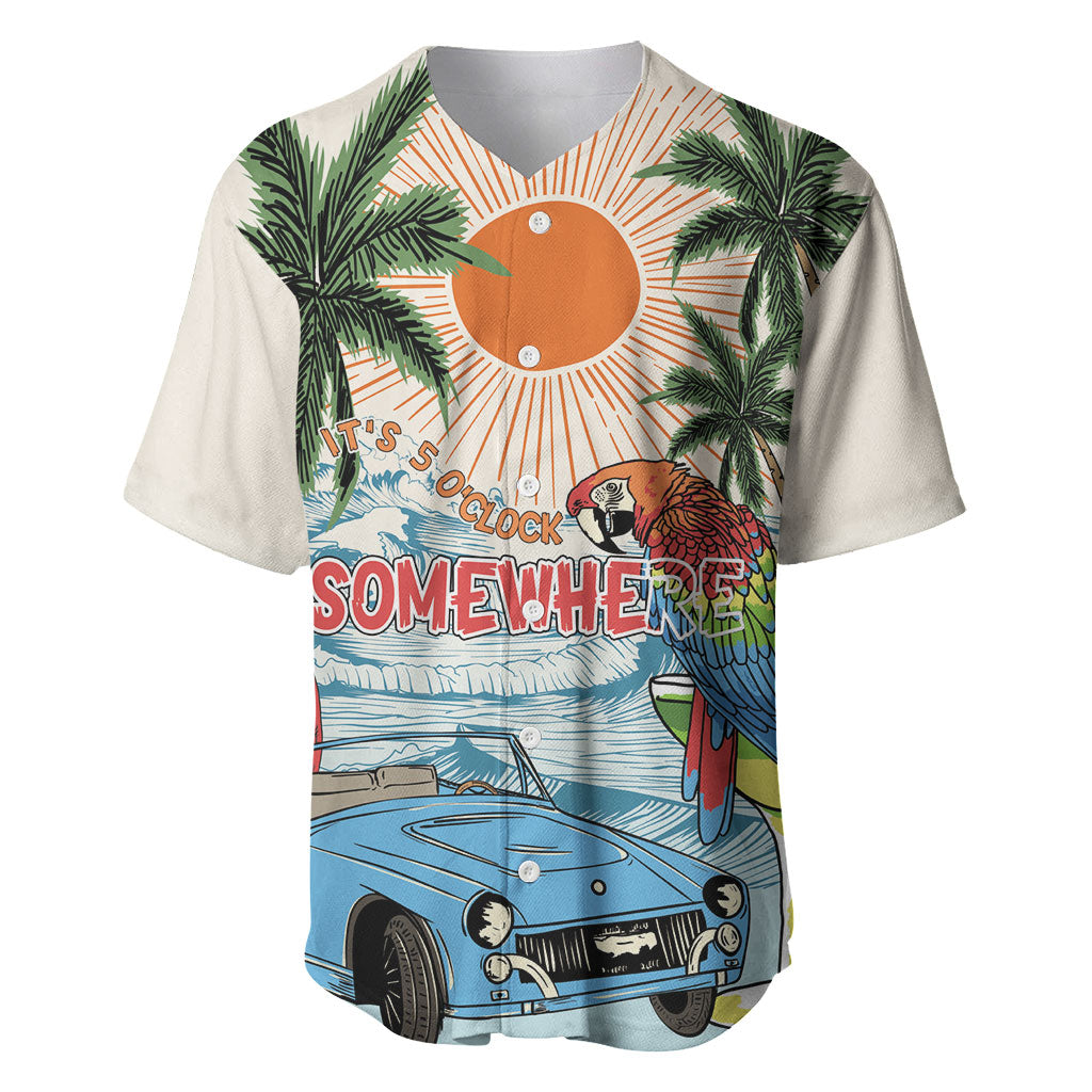 Summer Holiday It's 5 o'clock Somewhere Vintage Hawaii Baseball Jersey