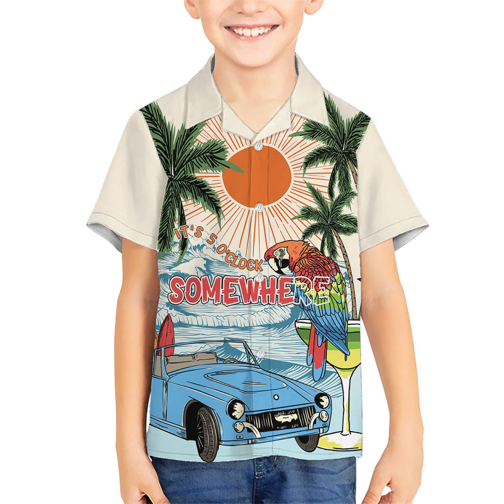 Summer Holiday It's 5 o'clock Somewhere Vintage Hawaii Kid Hawaiian Shirt LT7 Kid Colorful - Polynesian Pride