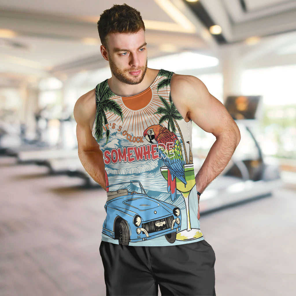 Summer Holiday It's 5 o'clock Somewhere Vintage Hawaii Men Tank Top