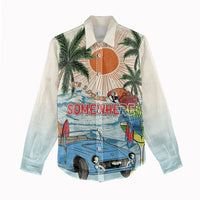 Summer Holiday It's 5 o'clock Somewhere Vintage Hawaii Women Casual Shirt