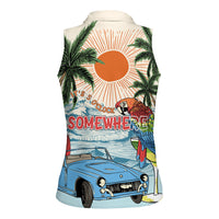 Summer Holiday It's 5 o'clock Somewhere Vintage Hawaii Women Sleeveless Polo Shirt