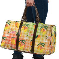 Aloha Hawaii Palaka Print Mango Plumeria Travel Bag Tropical Vibes
