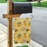 Aloha Hawaii Palaka Print Mango Plumeria Garden Flag Fresh Lemon