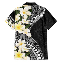 Aloha Hawaii Festive Family Matching Off The Shoulder Long Sleeve Dress and Hawaiian Shirt Frangipani Lace Classic
