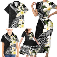 Aloha Hawaii Festive Family Matching Short Sleeve Bodycon Dress and Hawaiian Shirt Frangipani Lace Classic LT7 - Polynesian Pride
