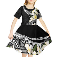Aloha Hawaii Festive Kid Short Sleeve Dress Frangipani Lace Classic