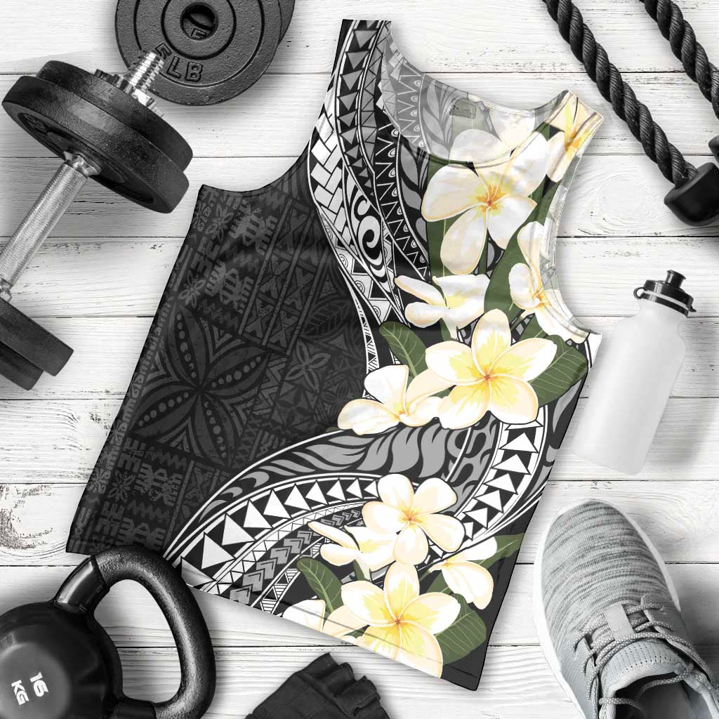 Aloha Hawaii Festive Men Tank Top Frangipani Lace Classic