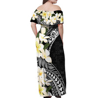 Aloha Hawaii Festive Off Shoulder Maxi Dress Frangipani Lace Classic
