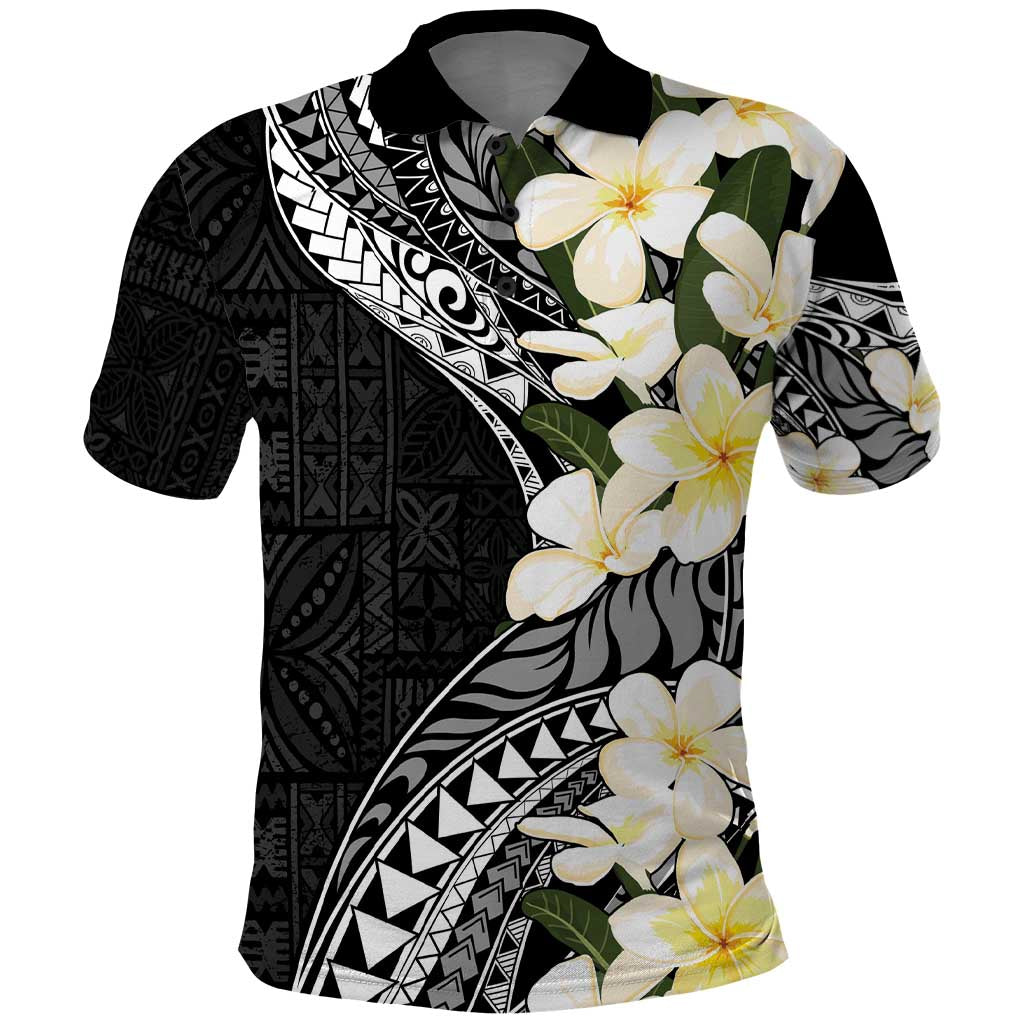 Aloha Hawaii Festive Polo Shirt Frangipani Lace Classic