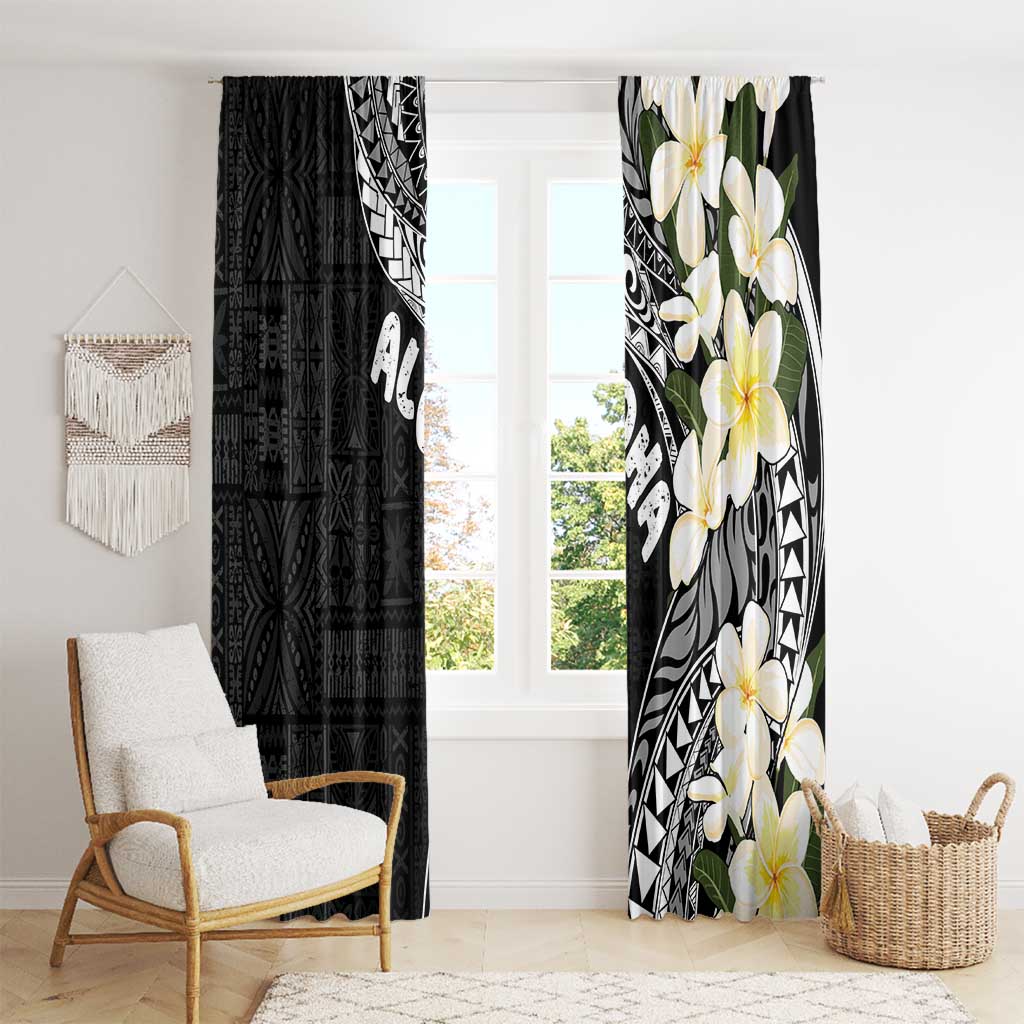 Aloha Hawaii Festive Window Curtain Frangipani Lace Classic