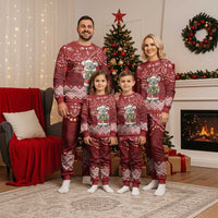 Here For A Koality Xmas Australia Abogirinal Christmas Pajama Set Santa Koala LT7 - Polynesian Pride