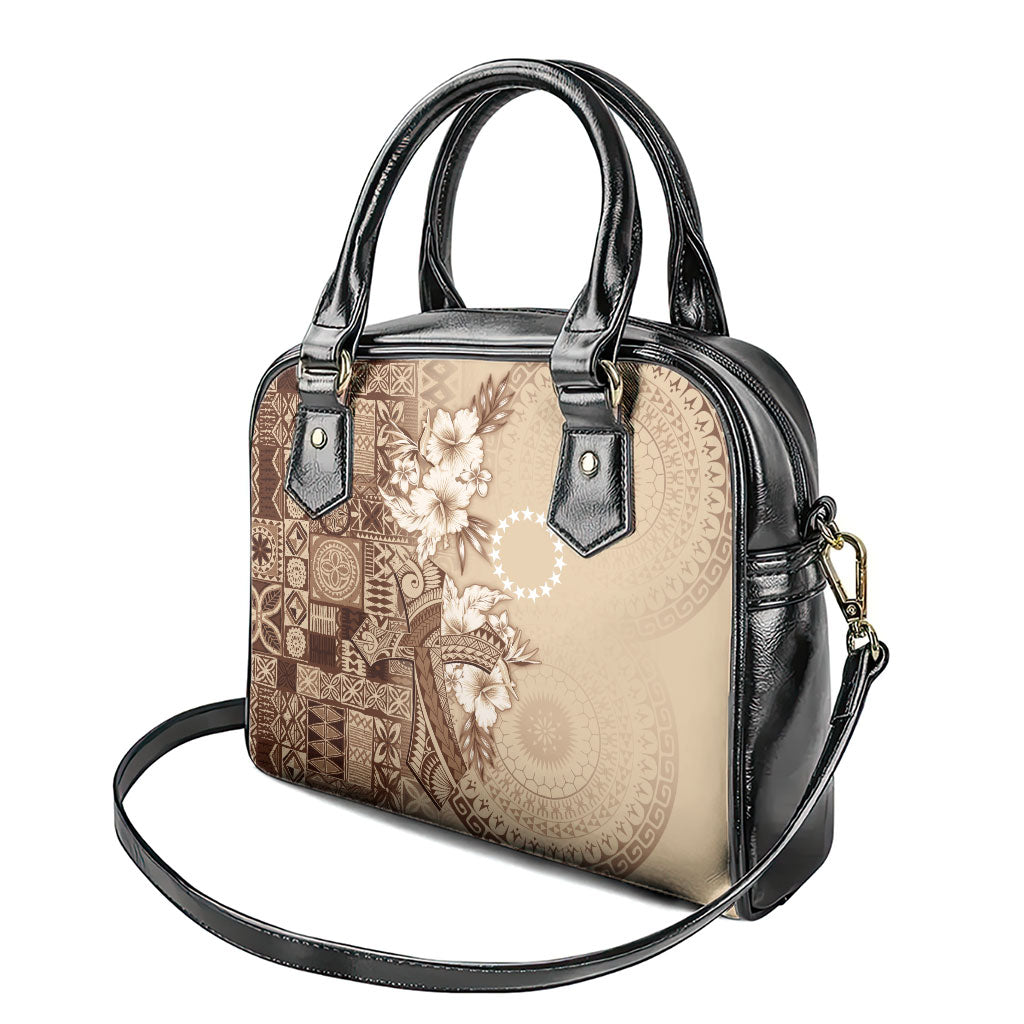 Kia Orana Cook Islands Tapa Floral With Cross Shoulder Handbag Beige LT7 - Polynesian Pride