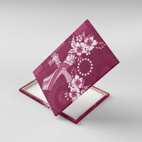 Kia Orana Cook Islands Tapa Floral With Cross Canvas Wall Art Maroon LT7 With Frame Maroon - Polynesian Pride