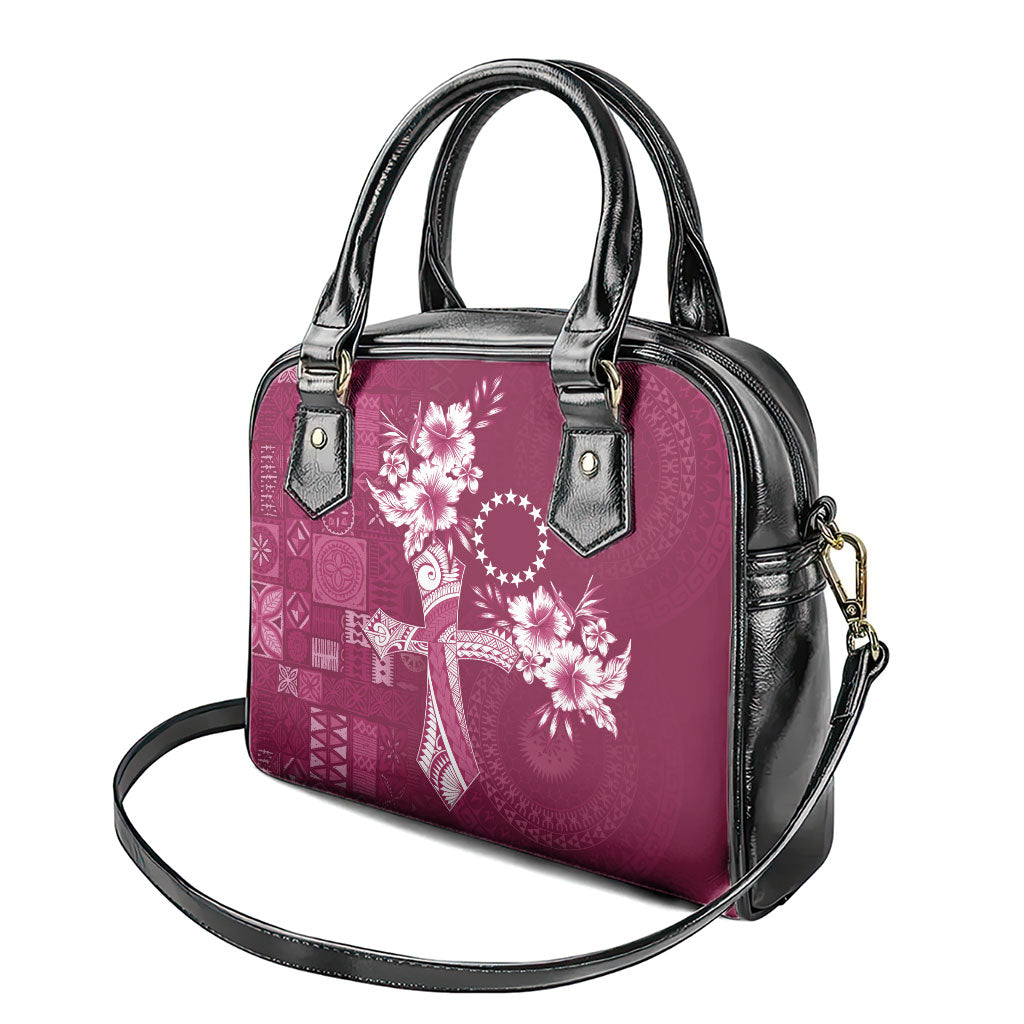 Kia Orana Cook Islands Tapa Floral With Cross Shoulder Handbag Maroon LT7 - Polynesian Pride