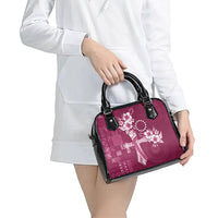 Kia Orana Cook Islands Tapa Floral With Cross Shoulder Handbag Maroon LT7 - Polynesian Pride