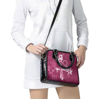 Kia Orana Cook Islands Tapa Floral With Cross Shoulder Handbag Maroon LT7 - Polynesian Pride
