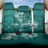 Kia Orana Cook Islands Tapa Floral With Cross Back Car Seat Cover Deep Teal LT7 One Size Deep Teal - Polynesian Pride