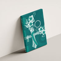 Kia Orana Cook Islands Tapa Floral With Cross Canvas Wall Art Deep Teal LT7 - Polynesian Pride