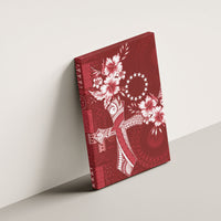 Kia Orana Cook Islands Tapa Floral With Cross Canvas Wall Art Crimson Red LT7 - Polynesian Pride