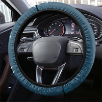 Kia Orana Cook Islands Tapa Floral With Cross Steering Wheel Cover Navy Blue LT7 - Polynesian Pride