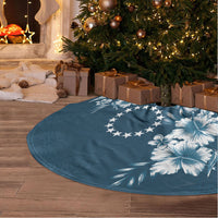 Kia Orana Cook Islands Tapa Floral With Cross Tree Skirt Navy Blue LT7 - Polynesian Pride