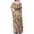 Samoa Tapa Off Shoulder Maxi Dress Siapo Mix Tatau Patterns LT7 - Polynesian Pride