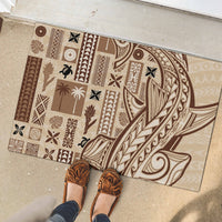 Samoa Tapa Rubber Doormat Siapo Mix Tatau Patterns LT7 - Polynesian Pride
