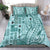 Samoa Tapa Bedding Set Siapo Mix Tatau Patterns - Teal LT7 - Polynesian Pride