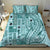 Samoa Tapa Bedding Set Siapo Mix Tatau Patterns - Teal LT7 - Polynesian Pride