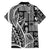 Samoa Tapa Family Matching Off Shoulder Maxi Dress and Hawaiian Shirt Siapo Mix Tatau Patterns - Black LT7 - Polynesian Pride