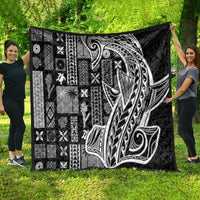 Samoa Tapa Quilt - Siapo Mix Tatau Patterns Black LT7 - Polynesian Pride