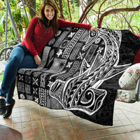 Samoa Tapa Quilt - Siapo Mix Tatau Patterns Black LT7 - Polynesian Pride