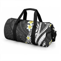 Hawaii Aloha Duffle Bag Plumeria Vintage - Black