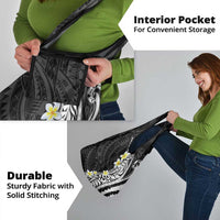 Hawaii Aloha Grocery Bag Plumeria Vintage - Black