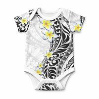 Hawaii Aloha Baby Onesie Plumeria Vintage - White