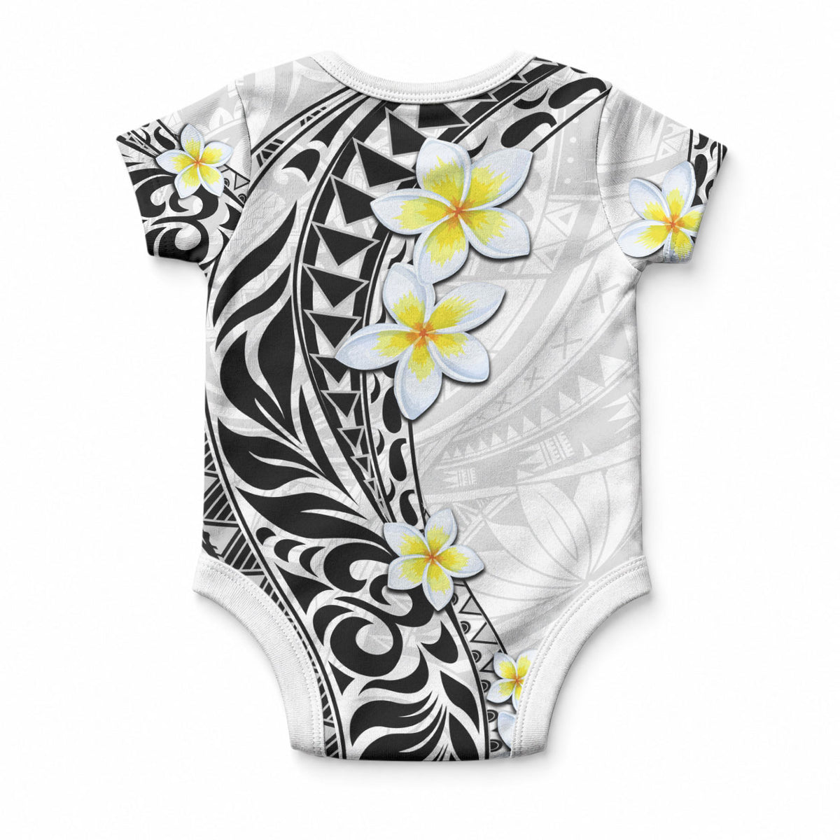 Hawaii Aloha Baby Onesie Plumeria Vintage - White