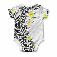 Hawaii Aloha Baby Onesie Plumeria Vintage - White