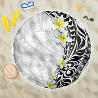 Hawaii Aloha Beach Blanket Plumeria Vintage - White LT7 One Size 150cm White - Polynesian Pride