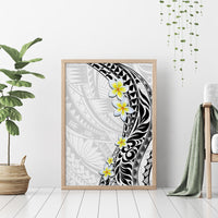 Hawaii Aloha Canvas Wall Art Plumeria Vintage - White LT7 - Polynesian Pride