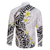 Hawaii Aloha Family Matching Summer Maxi Dress and Hawaiian Shirt Plumeria Vintage - White LT7 - Polynesian Pride