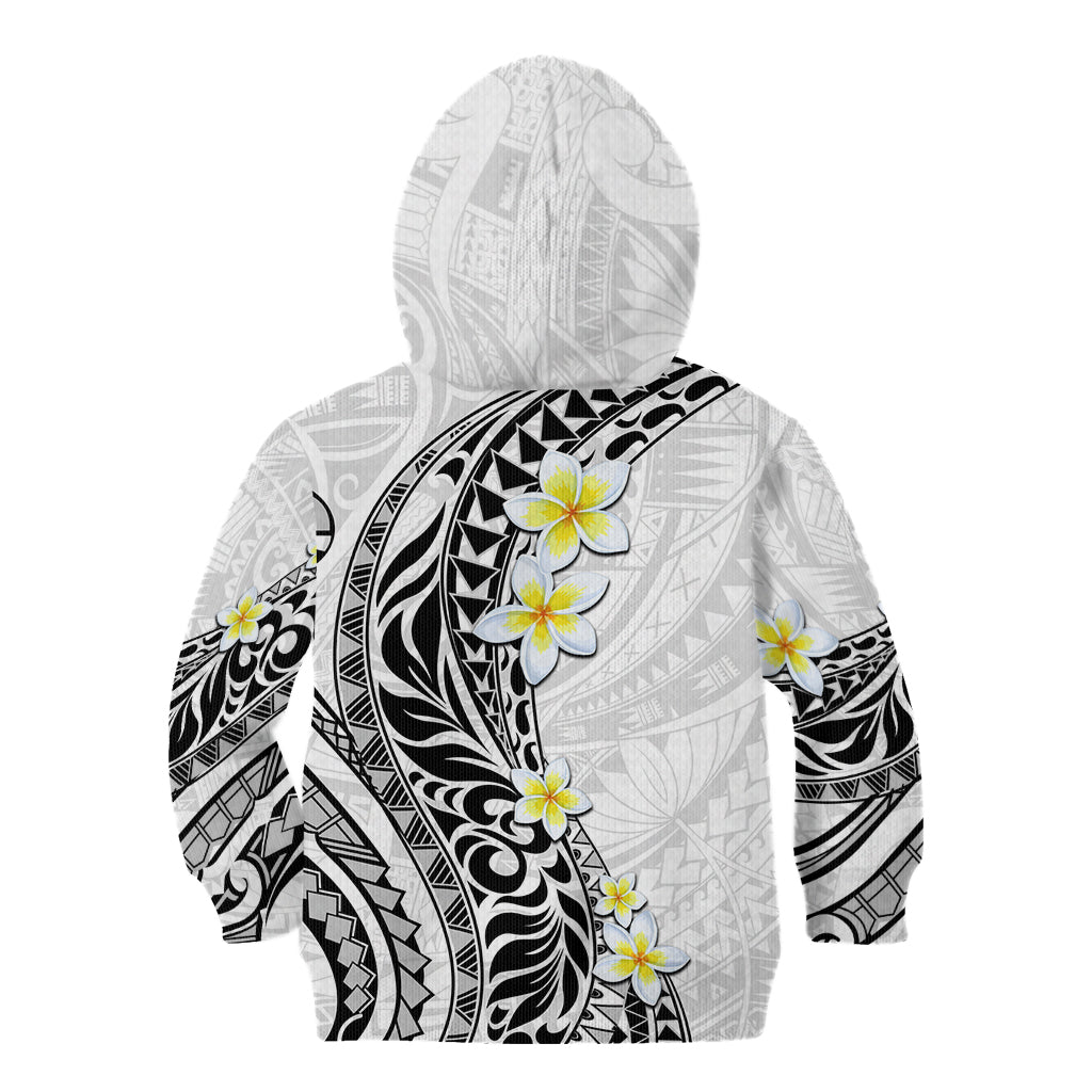 Hawaii Aloha Kid Hoodie Plumeria Vintage - White LT7 - Polynesian Pride