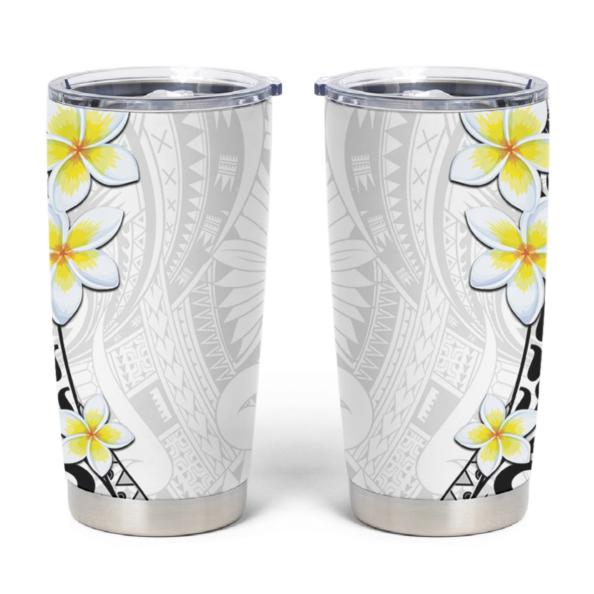 Hawaii Aloha Tumbler Cup Plumeria Vintage - White